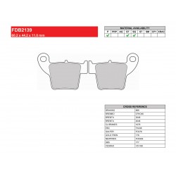 Τακάκια Ferodo FDB2139P (FA346)(FD329) Τακάκια Ferodo FDB2139P (FA346)(FD329)